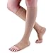 Ailaka 20-30 mmHg Knee High Open Toe Compression Calf Socks for Women and Men, Firm Support Graduated Varicose Veins Hosiery, Travel, Nurses, Pregnancy, Recovery (Beige, Medium)