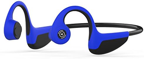 CANTANG Bone Conduction Headphones Wireless Bluetooth V5.0 Sports Headsets Earbuds HiFi Music Stereo with Mic Sweatproof for Hiking Cycling Running Compatible with iOS Android (Blue)