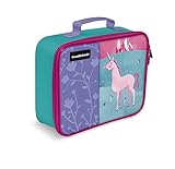 Crocodile Creek Girls Eco Unicorn Insulated Lunchbox with Handle, Pink, 9.5
