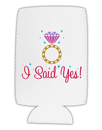 TOOLOUD I Said Yes - Diamond Ring - Color Collapsible Neoprene Tall Can Insulator