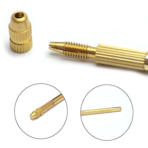 Luwigs 4 Size Ventilating Needles(1-1,1-2,2-3,3-4)+1 Brass Holder for Lace Wig Accessories 4Pcs Stainless Steel Needles Kit for Salon (Ventilating Needles Kit, One Set)