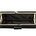 Mundi Women Leather Suburban Rio Clutch Checkbook Wallet (Black w/Gold Hardware)