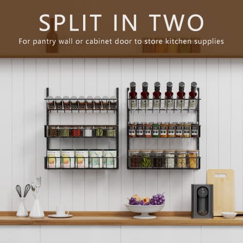 Xcosrack 6Tier Wall Mounted Spice Rack Organizer Hanging Seasoning