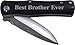Best Brother Ever Folding Pocket Knife - Great Gift for Birthday, or Christmas Gift for a brother (Black Handle)