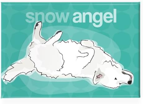 Snow Angel Great Pyrenees Fridge Magnet