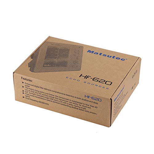 Matsutec Sondeur De Poisson Hf-620 – Couleur Marine – Double Fréquence – 14,5 Cm – 304,8 M