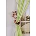 Curtain Critters ALGFMY240510COL Plush Safari Giraffe and Chocolate Monkey Curtain Tieback Collector Set