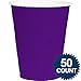 amscan Big Party Pack 50 Count Plastic Cups, 16-Ounce, New Purple