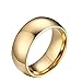 8mm Domed Tungsten Carbide Wedding Band Rings For Men Polished Beveled Edge Comfort Fit Size 5-13