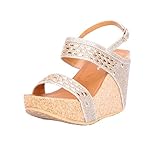 Coshare Women's Fashion Assorted Ankle Strap Slingback Platform Wedge Sandals