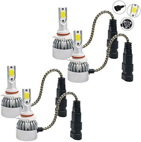 Mega Racer 9006 HB4 9005 HB3 CREE COB C6 LED (Low/Hi Beam Headlight) All-in-One Kit Ultra Bright White 6000K 7600LM 72W