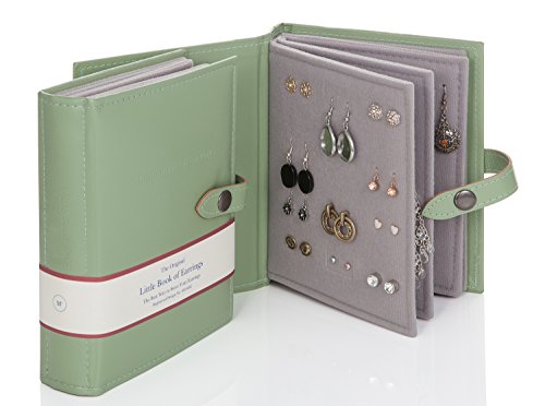 Large Size - Little Book of Earrings - A Small Book for Keeping Your Earrings Safe! (Green)