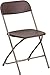 Flash Furniture Hercules Series Plastic Folding Chair - - Brown - 650LB Weight Capacity Comfortable Event Chair - Lightweight Folding Chair -