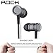 ROCK® [Mula] Premium Metal Housing Tangle-Free Durable Braided Cable Low Distortion Noise Isolating Heavy Bass Wired Stereo In-Ear Earbuds Headphones Headset with Mic Microphone with 3.5mm Jack - Grey