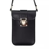 Casy Mall Universal Cell Phone Bag Leather Wallet Case 3 Layers Crossbody Purse With Shoulder Strap For Apple Iphone 6 6S,Samsung Galaxy S6 Black