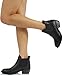 Soda Women's Chelsea Faux Leather Elastic Side Panel Ankle Boots Dress, Black, 8 M US