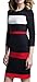 HOMEYEE Women's Voguish Colorblock Stripe Pencil Dress B275 (M, 3/4-Black)