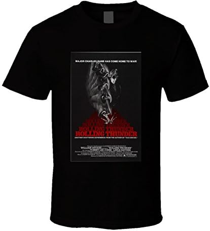 Rolling Thunder Cool 70's Vintage Classic Action Movie Poster Fan T Shirt XL Black