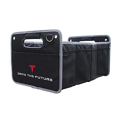 TOPABYTE Tesla Rear Trunk Organizer Storage Container for Model 3 Y S X Accessories Collapsible
