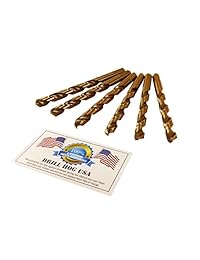 Brocas de taladro para taladro de cobalto de 3 8 pulgadas de Estados Unidos M42, 6 unidades