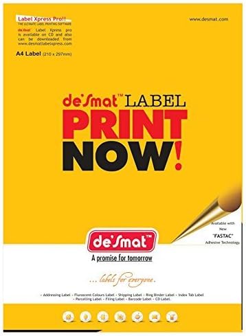 Sponsored Ad - A4 Size Paper Labels For Laser, Inkjet & Copiers (8 Label Sheet)(Pack Of 50 Sheets)