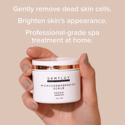 DRMTLGY Microdermabrasion Facial Scrub and Face Exfoliator. Natural Non