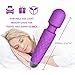 Feeke Personal Powerful Vibrate Wand Massager with 20 Magic Vibration Modes, Whisper Quiet, Waterproof, Handheld, Cordless for Neck Shoulder Back Body Massage, Sports Recovery & Muscle Aches(Purple)