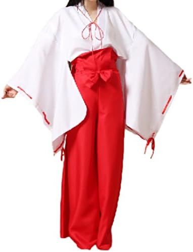 PEPUJP Japanese Shaman Cosplay Costume Kimono Shrine Anime Character Halloween (M)