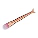 Makeup Brushes Set, LHEI Fish Scale Makeup Brush Fishtail Bottom Brush Powder Blush Makeup Cosmetic Brushes Tool (4pcs Rose Gold)