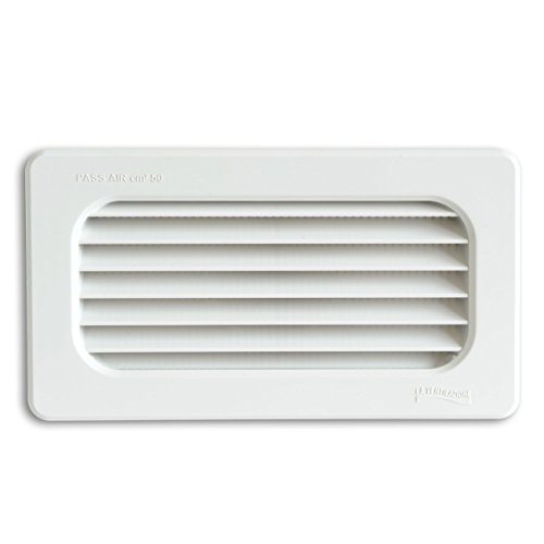 La Ventilazione C157RB Griglia Terminale 180x100 mm in ABS da Incasso, Bianco