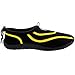 AquaShield Womens Beach Pool Exercise Yoga Slip On Aerobics Water Socks Surf Shoes - 40 - ZWS0013 Black/Yellow