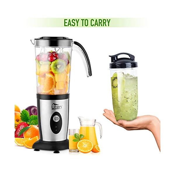 Blender-Food-Processor-Uten-Small-Mini-Portable-Smoothie-Maker-and-Mixer-Family-Personal-Blender-for-Milkshake-Fruit-Vegetables-Drinks-Ice-5-Piece-Set Blender Food Processor, Uten Small Mini Portable Smoothie Maker and Mixer Family Personal Blender for Milkshake, Fruit…