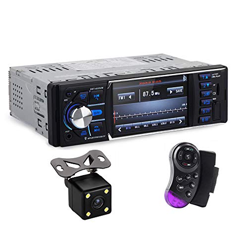 CarThree Car Stereo MP5 Player 4.1 inch TFT 1080P Single Din MP3 MP4 Player, Car Radio Support Backup Camera Bluetooth FM USB AUX TF Mirror Link