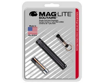 Maglite Product K3A016 BLK SOLITAIRE W/KEY CHAIN