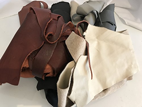 Leather Scraps: Sheets of Leather for Crafts. Various Sizes, Colors and Shapes. 2-7 Pieces per Pack - 2 Lbs - Thumbnail 5