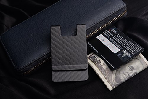 Carbon Fiber Money Clip, CL CARBONLIFE RFID Matt clips for men 3K