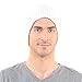 Z&S Mens Slouchy Long Beanie Knit Cap for Summer Winter Oversize (Ivory)