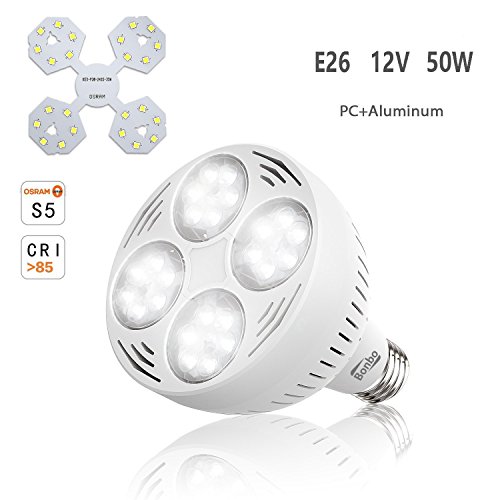 image for Bonbo LED Pool Bulb White Light, 12V 50watt 6500k Daylight White Swimm