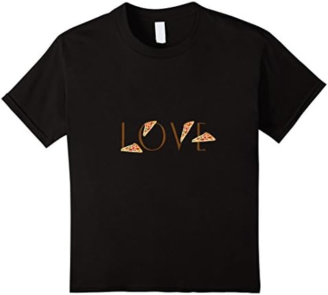 Kids Love Pizza - Funny - Pizza Lovers Typography T-Shirt 6 Black