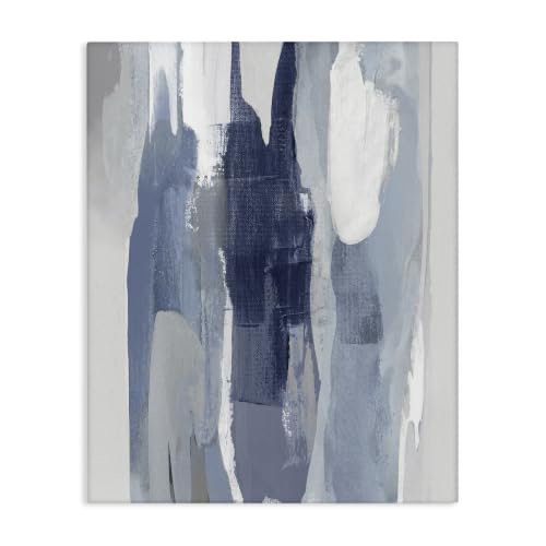 'Layers of Blue Abstract'| Canvas Art