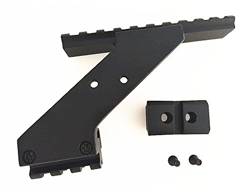 FIRECLUB Tactical Precision Machined Aluminum (NOT Plastic) Weaver Picatinny Top & Bottom Pistol Handgun Scope Mount for Sights,Lights & Accessories Fits Glock Pistols with Front Accessories