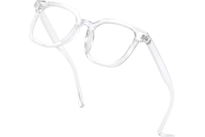 aisswzber Full Frame Eyewear Square Glasses Clear Lens Non Prescription for Women Men Teens