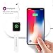 Asunflower Wireless Charger Dual Charging Pad Fast Charge Double Charger Auto Disconnect Charger for Apple Watch and iPhone X, iPhone 8/8 Plus, Galaxy S6/S7 Edge/S8/S8+ Smart Device Wireless Charge