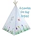 Kids Teepee Tent for Kids, No Toxic Chemicals Added, Carrying Case, White Play Tents Indoor for Boys & Girls Large Enough Tipi for Toddler Dog Baby Boy Adult Children Adults Dogs, Childs Reading Nook
