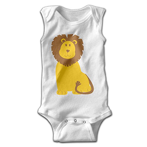 EVPOPC LVMI Colorful Animal Lion Girl Boy Clothing Sleeveless Romper Creeper White