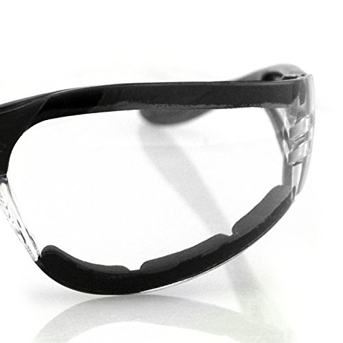 Bobster Shield Sport Sunglasses,Black Frame/Clear Lens,one size