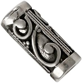 Decorative Filigree Large Hole Sterling Silver Charm Bead
