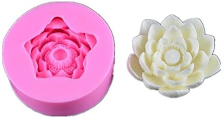 Baifeng Different Stages 3D Lotus Flower Series Shape Silicone Mold,Chocolate,Pudding, Fondant,Mousse Cake Decoration Baking Mould,Handwork Soap,Candle,Clay DIY