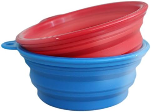 Yaping Collapsible Travel Bowl for Dogs Cats Small Aimals,Water Food BPA-Free Pet Bowl for Walking Camping Hiking and Indoor,Pack of 2