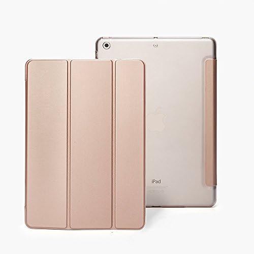 JOJO MALL iPad mini Case, [Classic Lines] Stand Handmade pu Leather Case Cover for Apple iPad mini1/2/3 Generation with Auto Sleep / Wake Feature (Rose Gold)